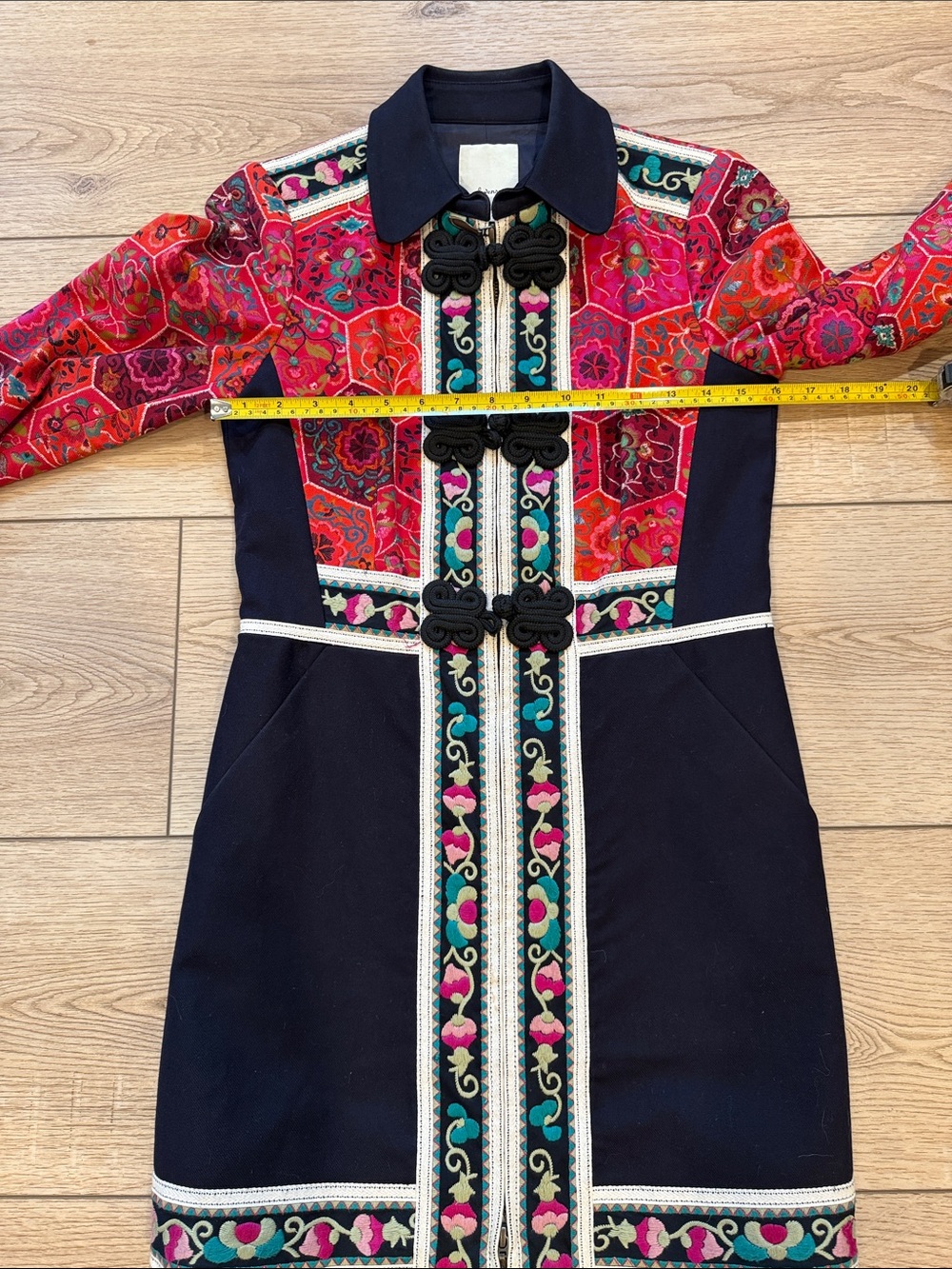 elevenses/Anthropologie Satsuma Embroidered Patchwork Jacket size 2 - Picture 8 of 10
